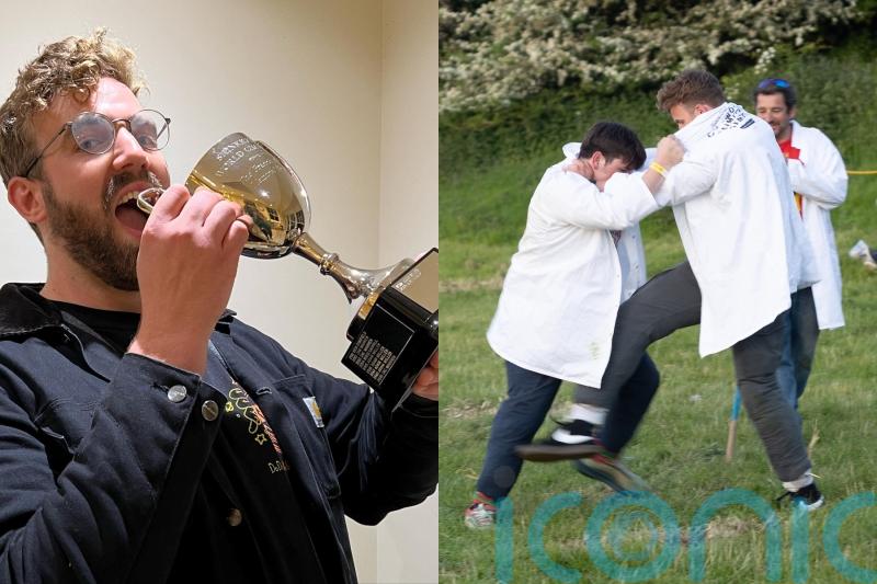 Man who won shin kicking world title on first try defends crown after training by hitting his legs with a hammer