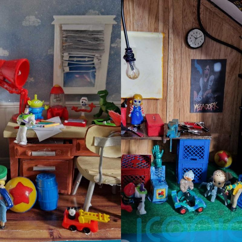 Disney fan recreates miniature versions of Andy and Sid’s rooms from Toy Story