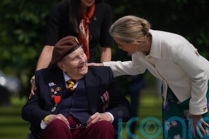 Duke and Duchess of Edinburgh share laughs with veterans at D-Day lunch