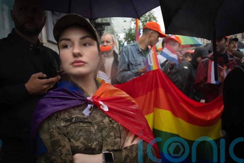 LGBT soldiers in Ukraine rally for legal rights