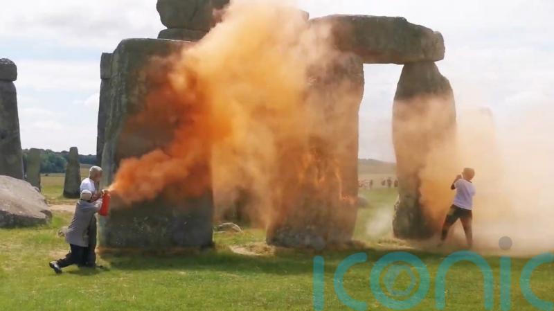 Just Stop Oil activists bailed after Stonehenge sprayed with orange paint