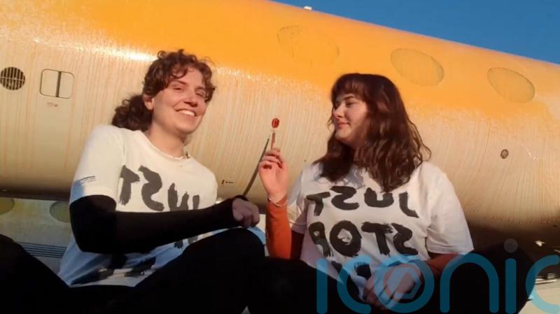 Two charged after jets sprayed with orange paint in Just Stop Oil protest