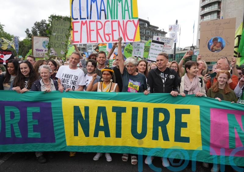 Dame Emma Thompson backs Just Stop Oil as thousands join ‘restore nature’ march