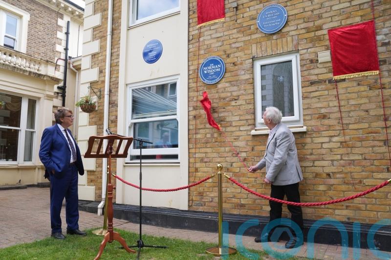 Blue plaques unveiled for stars including Sir Norman Wisdom and Leslie Grantham