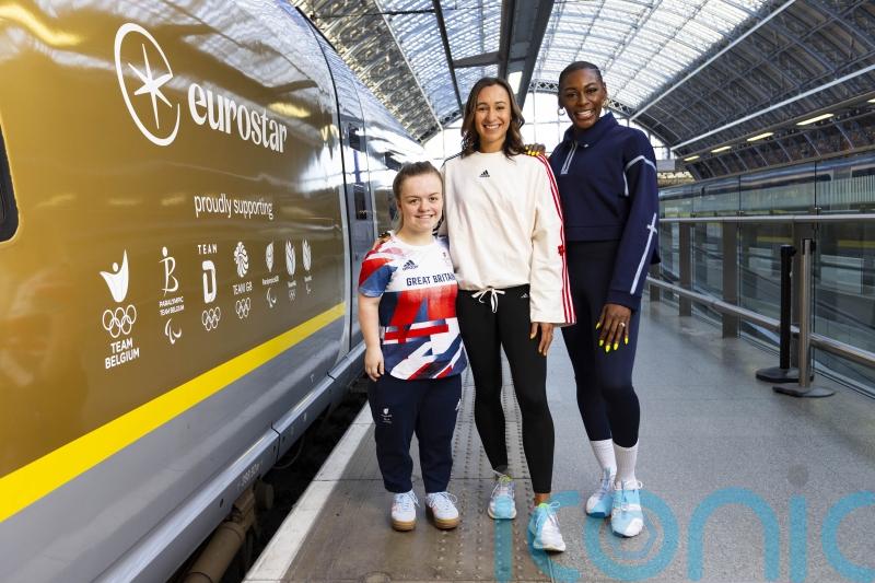 Olympic and Paralympic royalty launch golden Eurostar train for Paris 2024