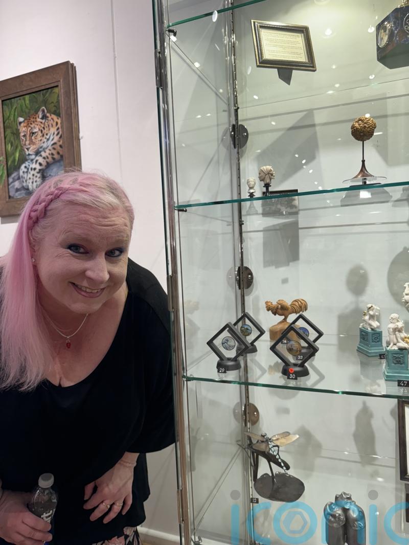 Artist ‘overjoyed’ as painted coins on show at prestigious miniatures exhibition