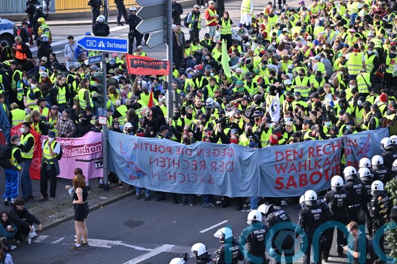 Opponents stage protests as German far-right party opens convention