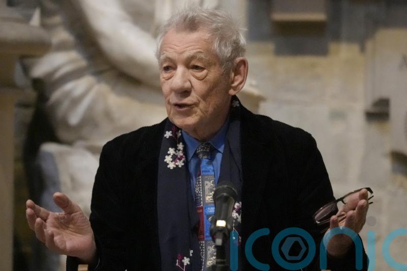 Wrist and neck injuries ‘on the mend’ after theatre fall, says Sir Ian McKellen
