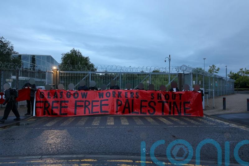 Pro-Palestine demonstrators blockade factory