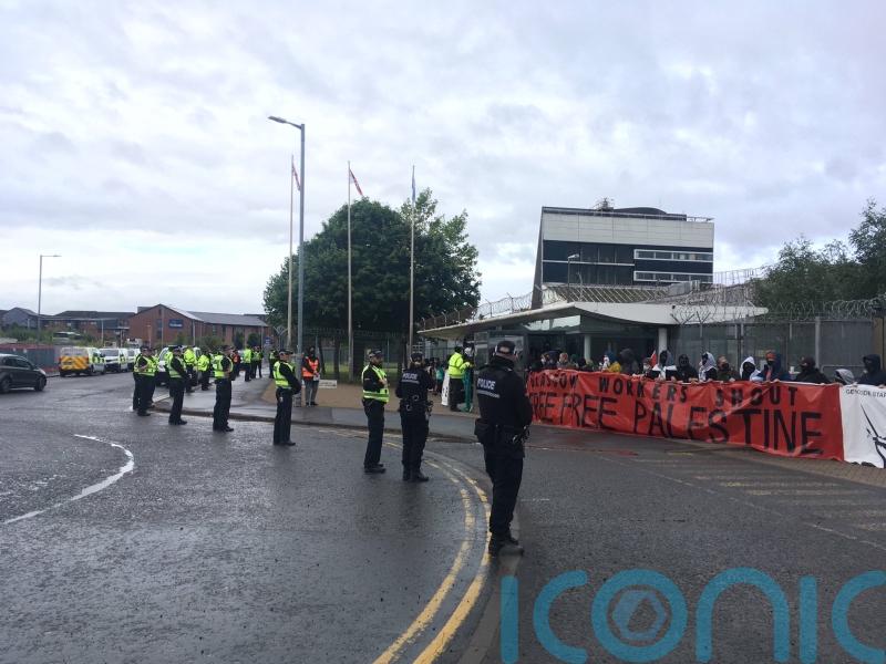 Twelve charged after pro-Palestinian demonstrators blockade factory