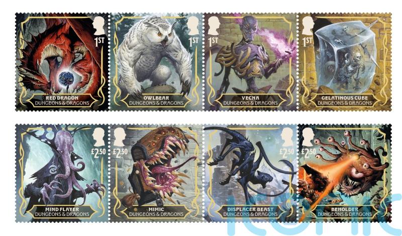Royal Mail unveils new stamps celebrating 50th anniversary of Dungeons & Dragons