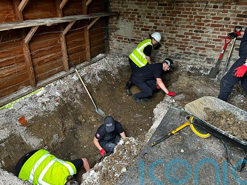 Police dig inside barn in search for remains of murdered Muriel McKay