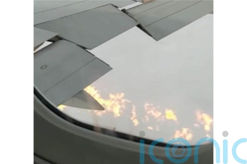 Jet flames on plane’s wing ignited by fuel leak, investigators find