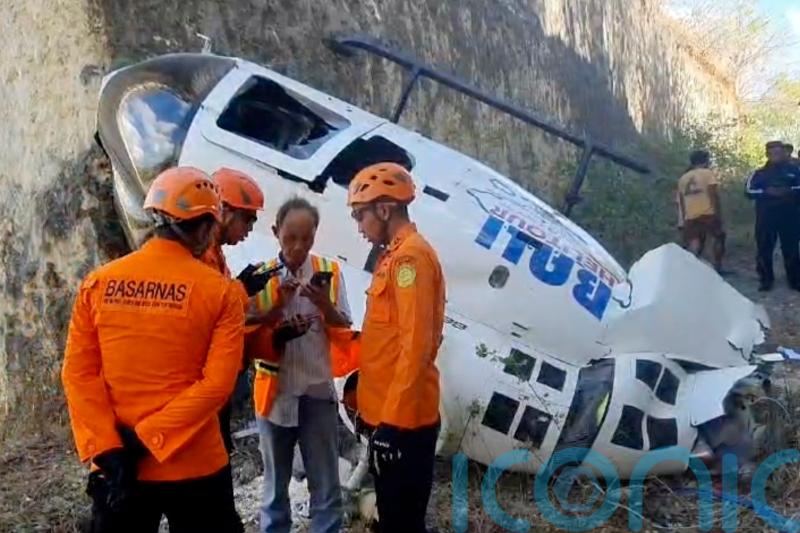Five people survive tourist helicopter crash in Bali