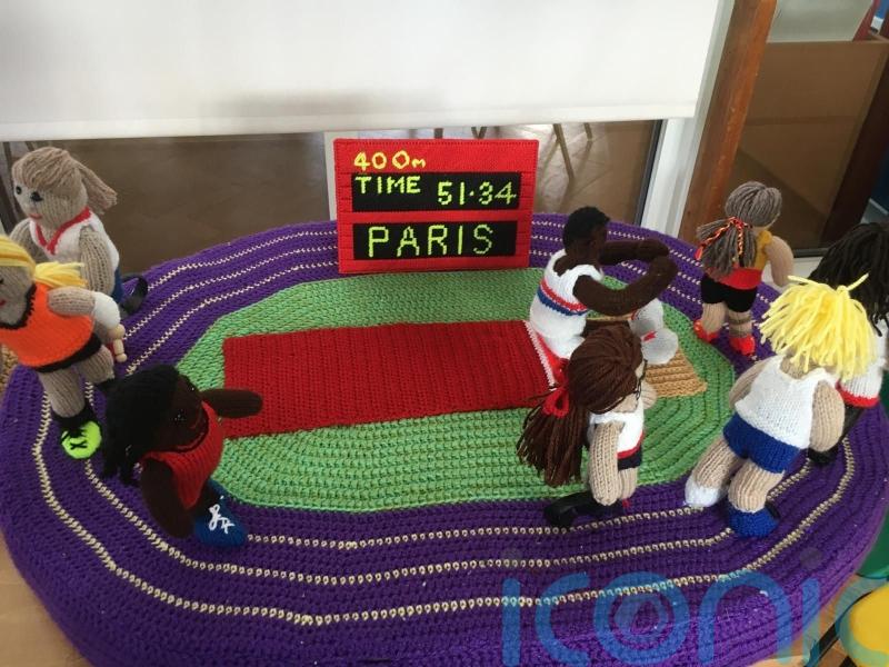 Crafting group creates unique homage to Olympics dubbed ‘Yarnlympics’