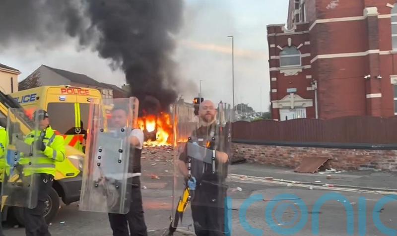 Violent clashes between protesters and police in Southport following stabbings