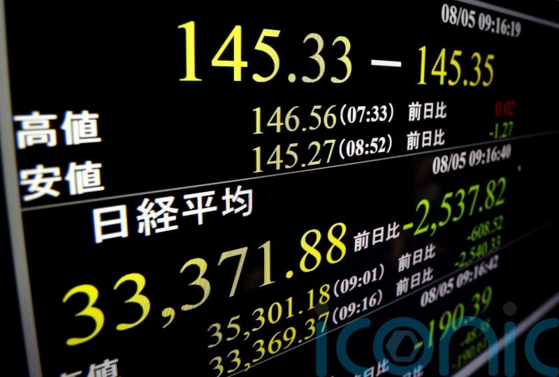 Japan’s Nikkei 225 index plunges as world markets react to US economy fears