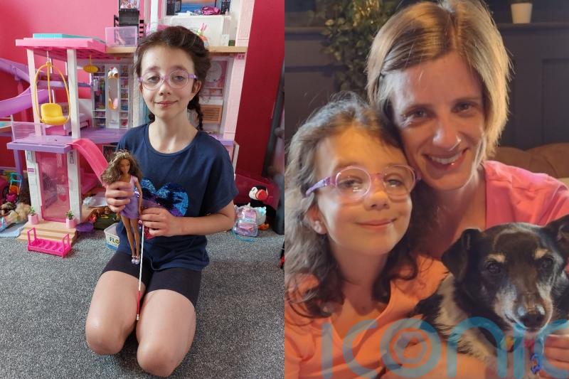 Girl, 9, who lost her sight overnight left ‘happy and excited’ thanks to blind Barbie doll ‘just like me’