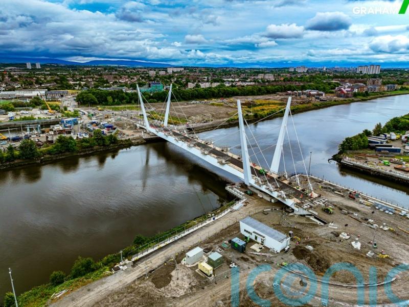 Opening and closing bridge which links towns is tested for first time