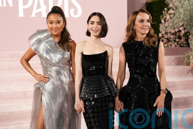 Lily Collins, Ashley Park and co-stars channel understated French chic at the Emily In Paris premiere