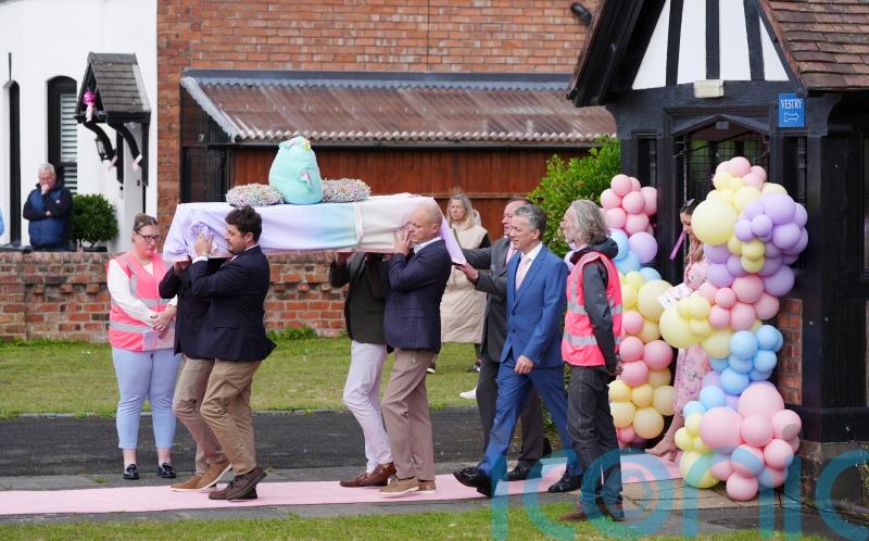 Southport attack victim remembered with balloons and bubbles at funeral