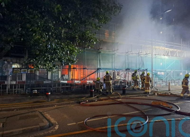 More than 100 people forced to leave as block of flats on fire