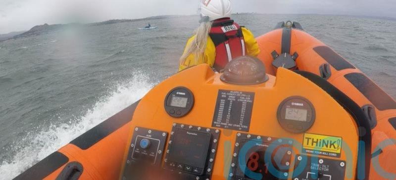 Lifeboat rescues paddleboarder who became stranded more than a mile offshore