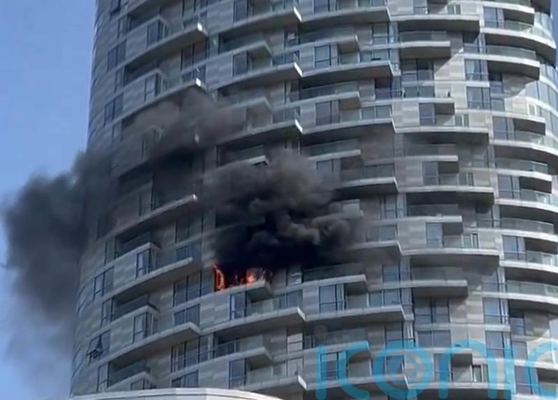 No injuries reported in fire at 45-storey tower block in Blackwall, east London