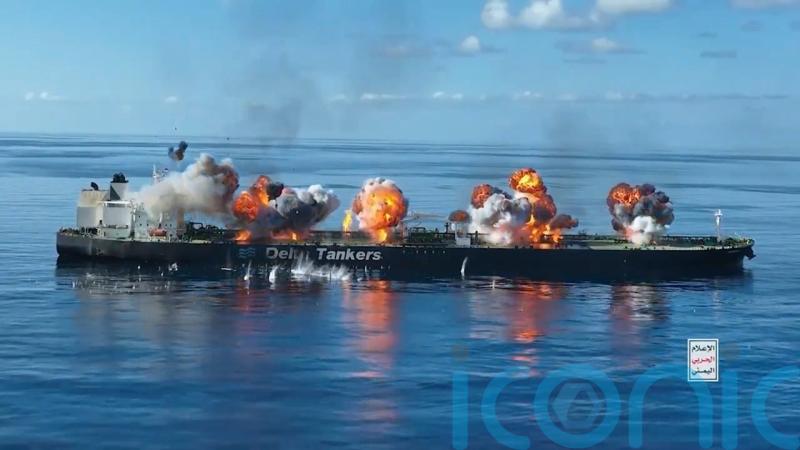 Houthi rebel video shows group planted bombs on oil tanker in Red Sea
