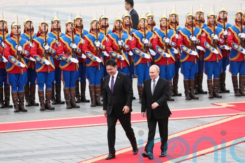 Vladimir Putin visits Mongolia in defiance of international arrest warrant