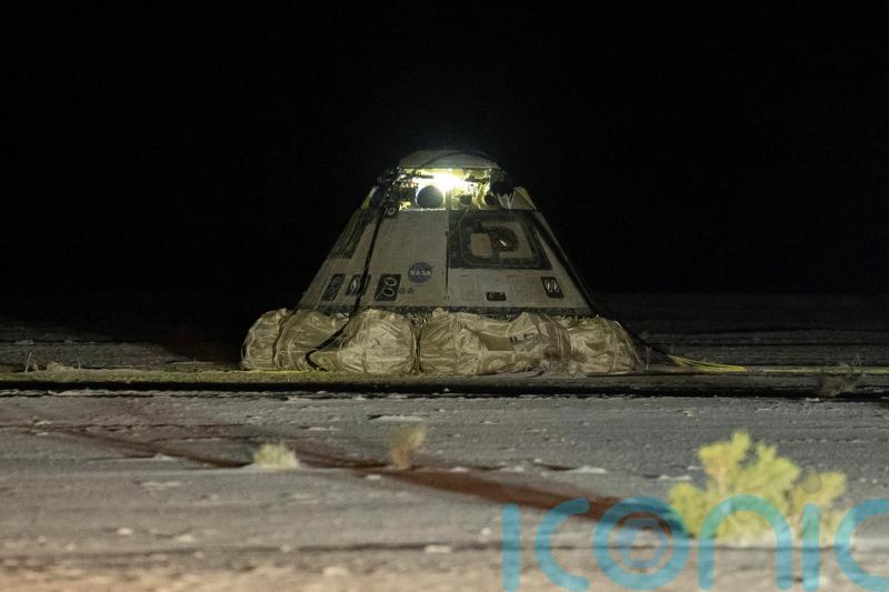 Boeing’s troubled space capsule lands on Earth without astronauts