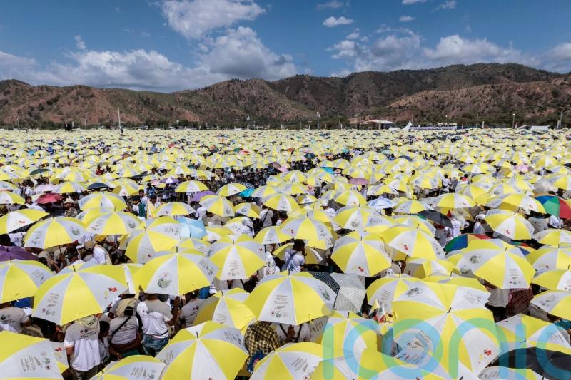 Nearly half East Timor population attend Pope Francis’s seaside Mass