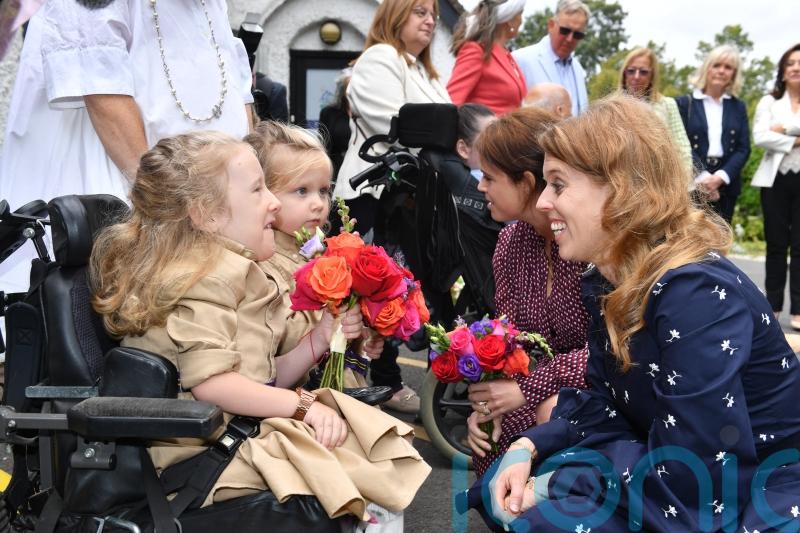 Eugenie and Beatrice praise ‘inspiring’ children’s hospice at garden party