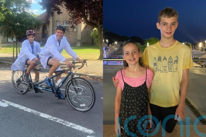 Dad to cycle nearly 1,000 miles on tandem bike in lab coat to fund research into treatment for kids’ ultra-rare disease