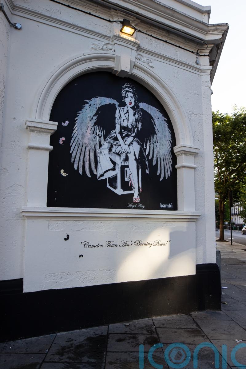 Artwork of Amy Winehouse unveiled on front of Camden venue Koko