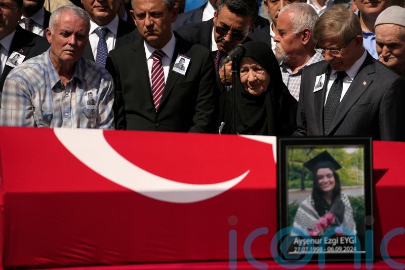 American woman who was killed by Israeli forces is buried in Turkey