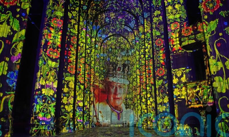 Immersive royal display lights up Canterbury Cathedral