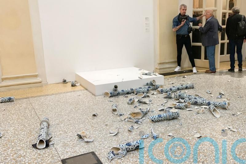 Man smashes Ai Weiwei sculpture at exhibition opening in Italy