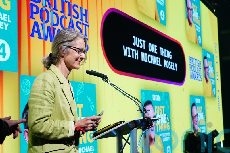 ‘I wish he was here’ – wife of Michael Mosley accepts his British Podcast Award