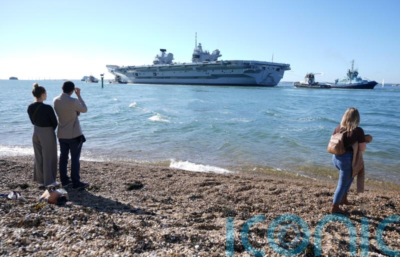 HMS Prince of Wales leaves Portsmouth ahead of major North Sea exercises