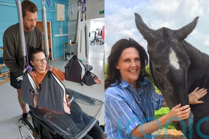 Mum paralysed after being thrown off horse recalls landing headfirst and telling daughter ‘I can’t feel anything’