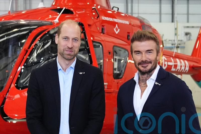 Beckham and William celebrate smashing funding goal for air ambulance charity
