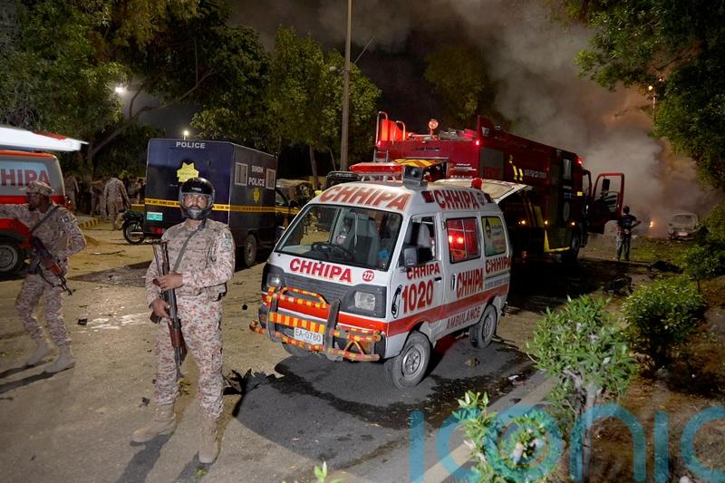 Two dead and eight injured in massive blast outside Karachi Airport in Pakistan