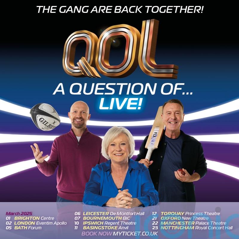A Question Of Sport’s Sue Barker, Matt Dawson and Phil Tufnell reunite for tour
