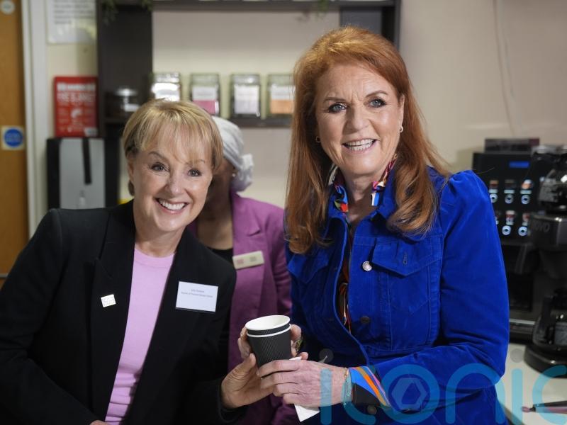 Duchess of York shares cancer experiences as she joins Corrie star for visit