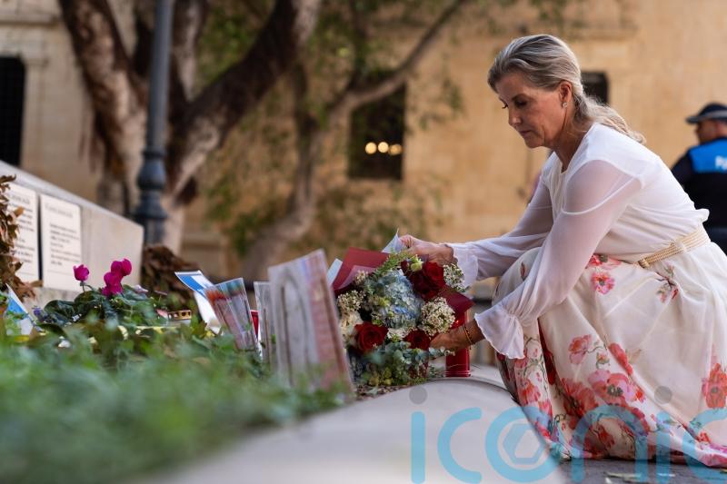 Sophie meets murdered journalist’s family and lays flowers in her memory
