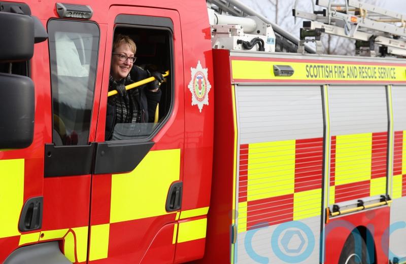 Firefighters remain on scene of blaze at derelict hospital in Dumfries