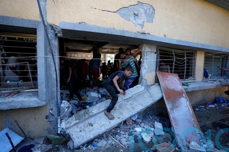 Israeli strike on a school-turned-shelter in Gaza kills at least 27 people