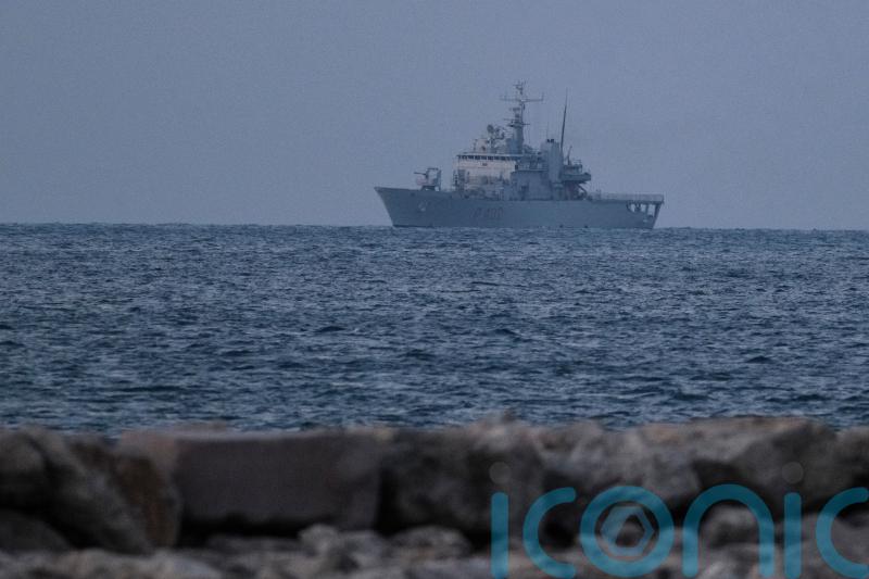 First Italian ship carrying intercepted migrants docks at Albanian port