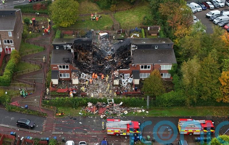Three adults and one child taken to hospital after fire in Newcastle street